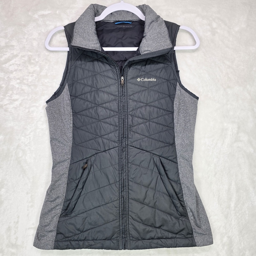 Columbia Vest Womens‎ Small Black Omni-Shield  Zip Lightweight